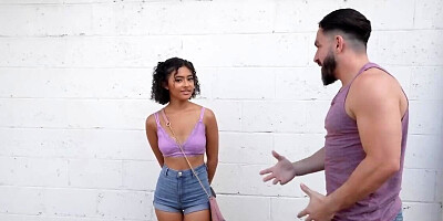 Black chick Scott Nails is fucked in a casting van