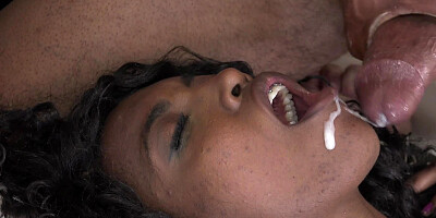 Slutty babe is fucked by BBC right in front of her husband