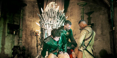 Gangbanging the queen in a GoT porn parody