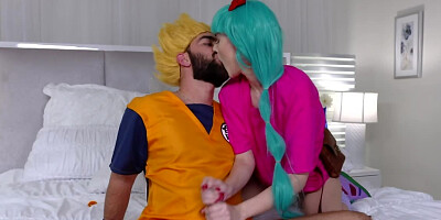 Cosplay fan nicely jumps on boyfriend's thick fuckstick