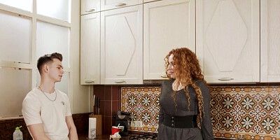 Tanya Foxxx takes on a hunky felow in the ktichen