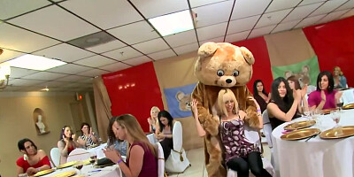 There is a big bachelorette party going on and babes invited strippers