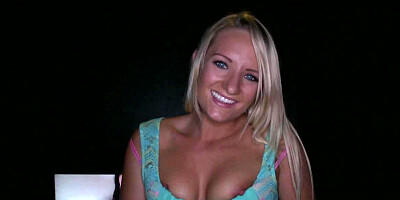 Blonde slut with a perfect body is ready for some gloryhole fun