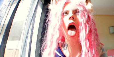 Cosplay chick is being drilled with hard cock in POV video