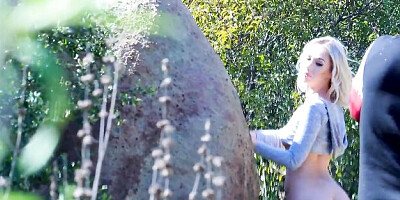 Slender young blonde Sky Pierce got nicely fucked from behind