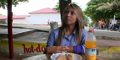 Juicy blonde gives head and recives hard cock from behind