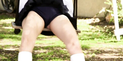 Alluring brown-haired angel Lexie Fux is playing in solo style