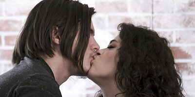 Awesome curly-haired brunette Victoria Voxxx fucked by big cock