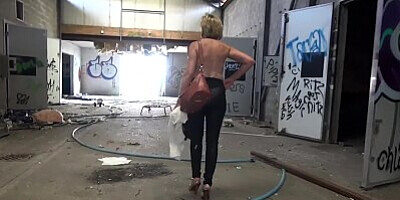 Lady Sonia nude striptease and flashing in public