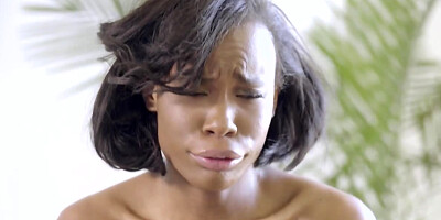 Teen black chick finds a way to have sex with white mechanic