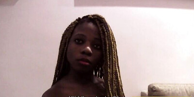 African Casting featuring hussy's blowjob action