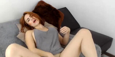 Big Tit Redhead MILF Pussy Playing on Webcam