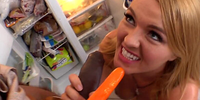 Drop-dead gorgeous Redhead enjoys the icecream and big Black dick