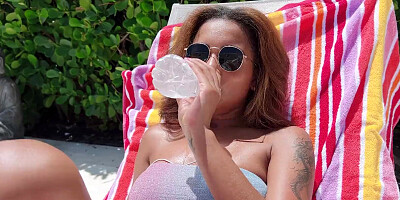 Foxy girl Babi Star masturbates and gets cock up the asshole