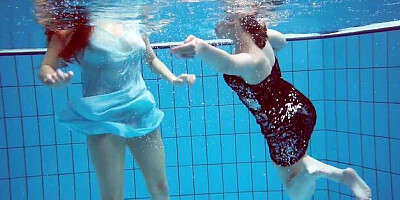 Talented dream girl's poolside smut