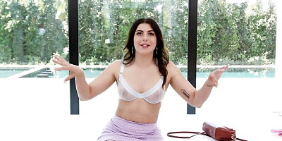 Good brunette Gal Ritchie gets screwed in the cowgirl pose