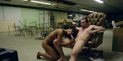 Sucking cock with Misty Stone & James Deen