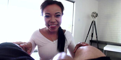 Teens Like It Big: Adriana Maya plus Adrian Maya POV blowjob