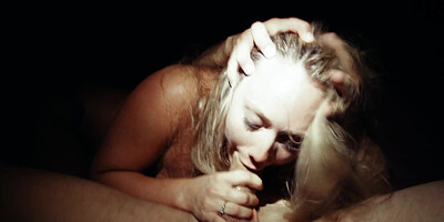 A sexy slut is in the dark room and she is getting manhandled