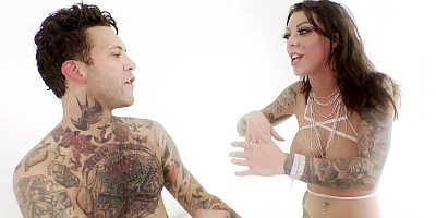 Small Hands prepares his cock to fuck Karma RX on camera