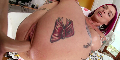 She just added another dimension to that already hot body with tats