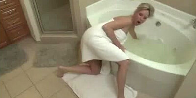 His StepMom in Bathroom