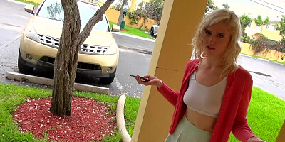 Elegant blonde honey showing her sexy body