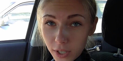 Russian babe Krystal Boyd shows off tits and touches dick