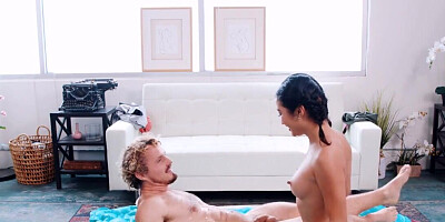 Robby Echo screwing the curvy brunette slut Avery Black