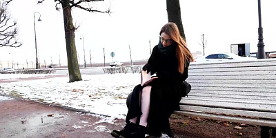 Driver brings the nerdy cutie home and throws her a leg