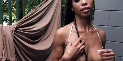 Black girl gives a nice blowjob and then she gets screwed