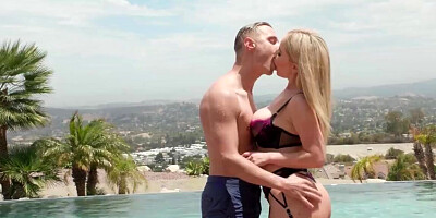 Busty blonde has her holes drilled by hubby's brother