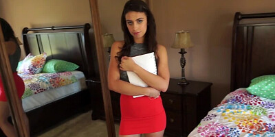 Lovely brunette is an expert of cock sucking and she proves it