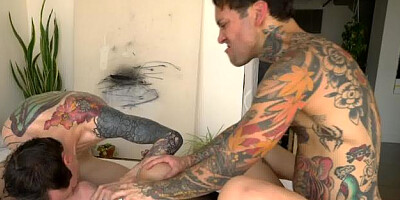 DeepLush: Tattooed Ivy Lebelle girl swallow sex tape