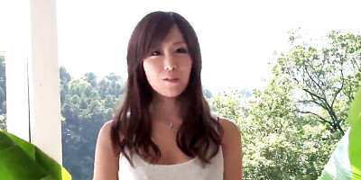 Enchanting Chihiro Akino's stand fucking movie