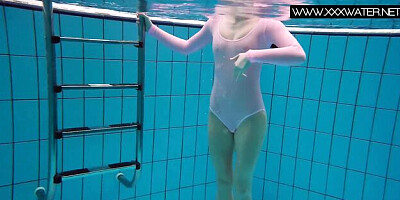Underwater Show featuring Liza's small tits clip