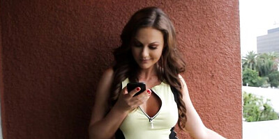 Bewitching Tina Kay at outdoors video