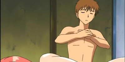 Furry anime poked from behind