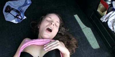 Hitch hiker Anita B pounded in the car