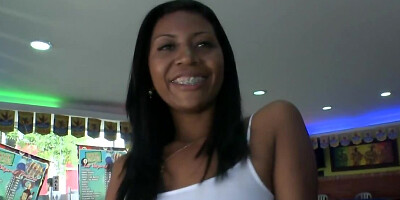 Latina girl Lily XXX is facialized after taking a hard cock