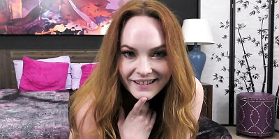 Redhead with huge ass Summer Hart jumps on a large boner