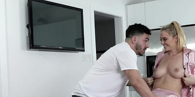 Bearded student impresses the sexy stepmom with fucking skills