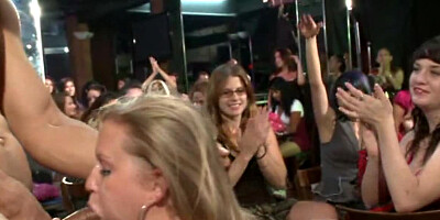 Partying with male strippers and the ladies that blow them