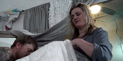 Heather and Heather's big tits trailer