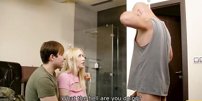 Energetic Vera Jarw's blonde scene
