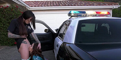 Vanna Bardot and Karma RX in a police themed porn movie