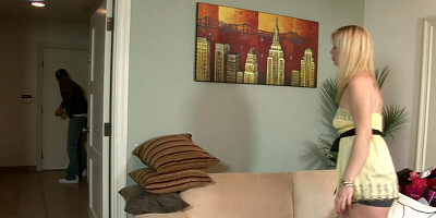 Big lips cutie Tara Lynn Foxx swallowing dick and getting laid