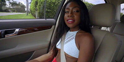 Driver brings Ebony chick at his place to have awesome sex