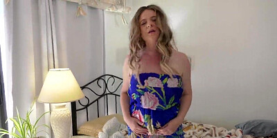 He caught the busty blonde stepmother cheating with someone