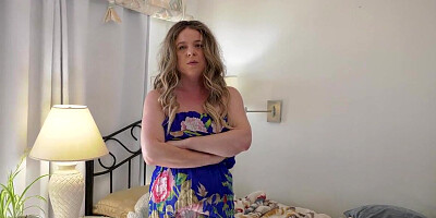 He caught the busty blonde stepmother cheating with someone